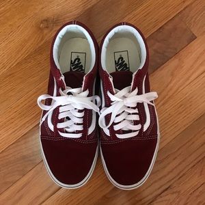 burgundy vans